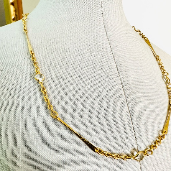 Vintage Rhinestone Earrings & Dainty Crystal Necklace - Picture 16 of 17